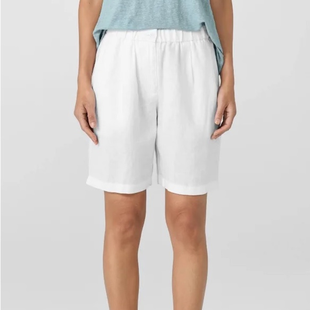 Eileen Fisher Medium white linen shorts